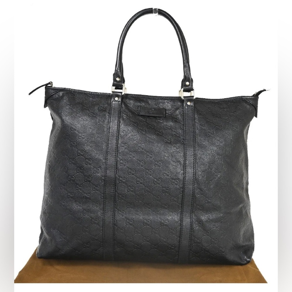 SOLD❤️ GUCCI GG Pattern Guccissima Hand Tote Bag Leather / Weekender Bag